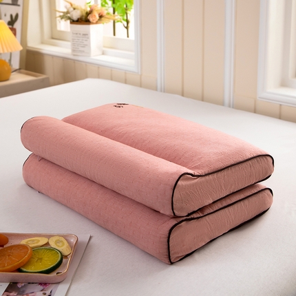 91家纺网 家纺一手货源 找家纺 九州枕芯2025新款静心安睡纯荞麦枕 枕头枕芯 粉32*50（6-10）cm/只