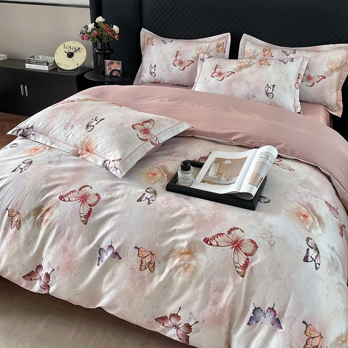 91家纺网 家纺一手货源 找家纺 金纱玉纺家纺 2025新款全棉13376数码印花四件套（礼盒包装）297A1