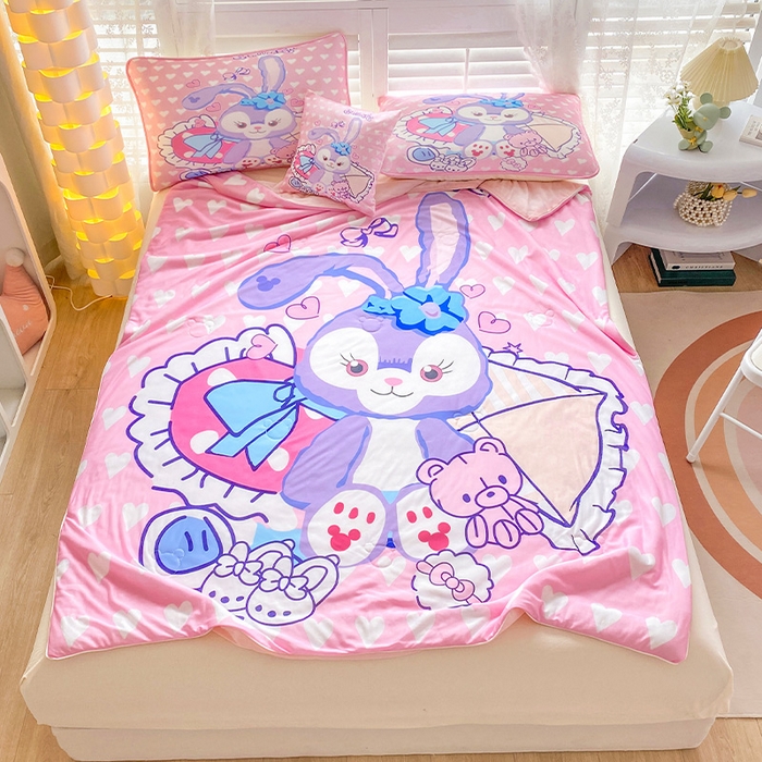 91家纺网 家纺一手货源 找家纺 ds生活馆 2026新款A类大版卡通凉感丝夏被 你好星黛露