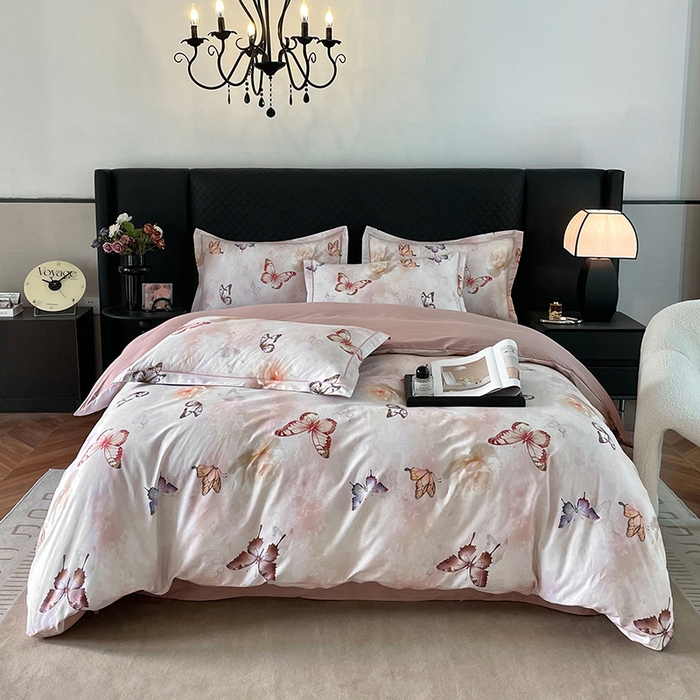 91家纺网 家纺一手货源 找家纺 金纱玉纺家纺 2025新款全棉13376数码印花四件套（礼盒包装）297A1