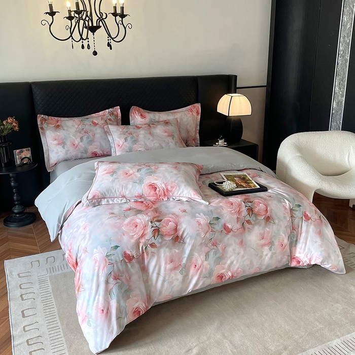 91家纺网 家纺一手货源 找家纺 金纱玉纺家纺 2025新款全棉13376数码印花四件套（礼盒包装）317A1