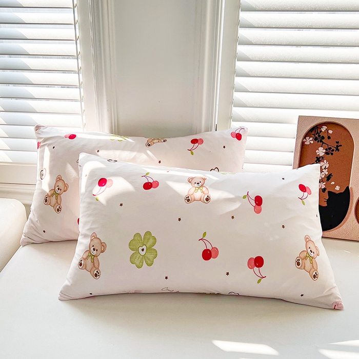 91家纺网 家纺一手货源 找家纺 好梦来家纺（原锦茂家纺） 2025新款印花凉感丝抗菌夏被 樱桃小熊