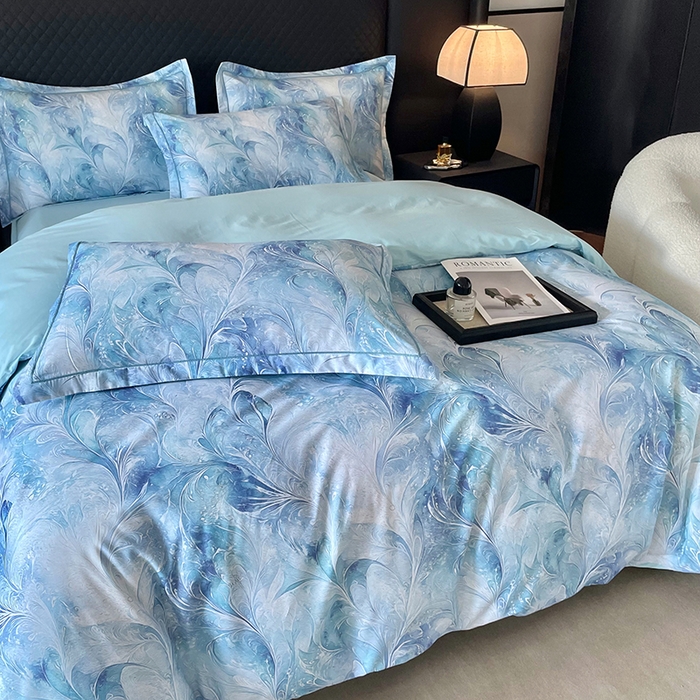 91家纺网 家纺一手货源 找家纺 金纱玉纺家纺 2025新款全棉13376数码印花四件套（礼盒包装）330A1