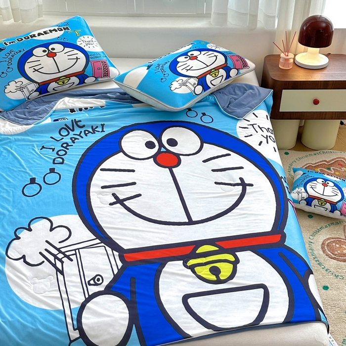 91家纺网 家纺一手货源 找家纺 ds生活馆 2025新款A类大版卡通凉感丝夏被 叮当猫