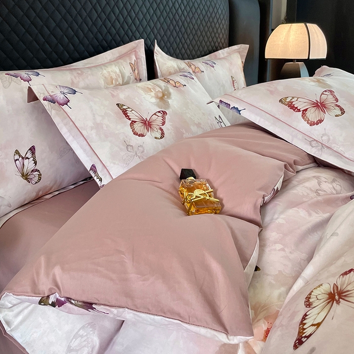 91家纺网 家纺一手货源 找家纺 金纱玉纺家纺 2025新款全棉13376数码印花四件套（礼盒包装）297A1