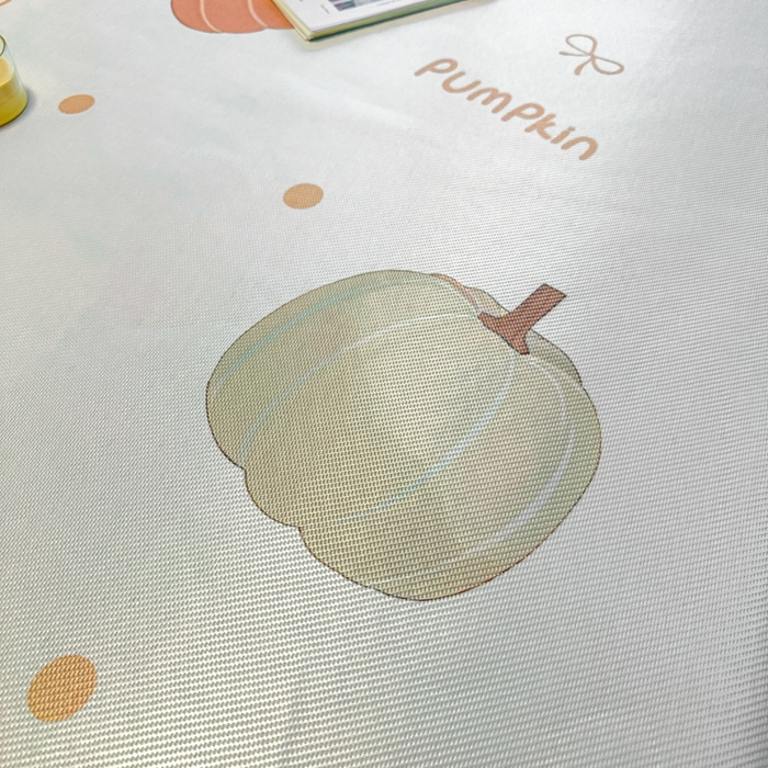 91家纺网 家纺一手货源 找家纺 席佬大 2025新款高克重卡通数码印花冰藤席床席床笠款 波点南瓜-平铺款