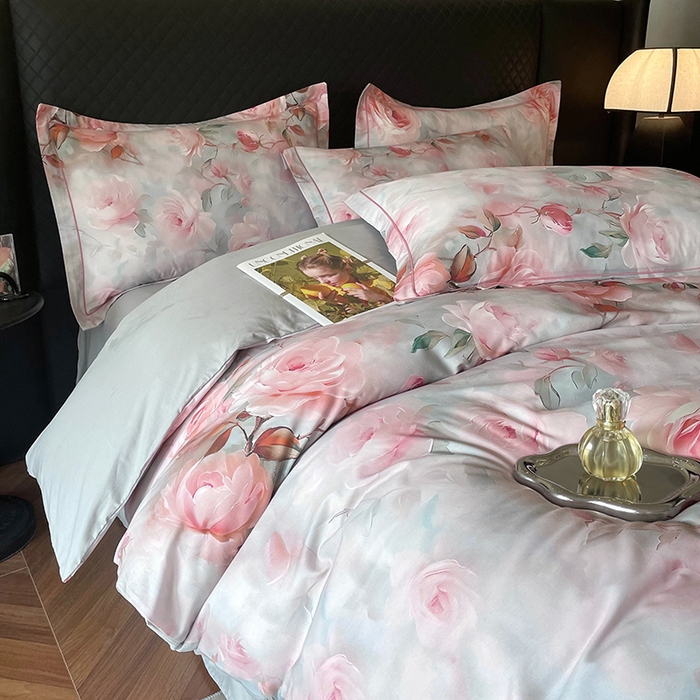 91家纺网 家纺一手货源 找家纺 金纱玉纺家纺 2025新款全棉13376数码印花四件套（礼盒包装）317A1