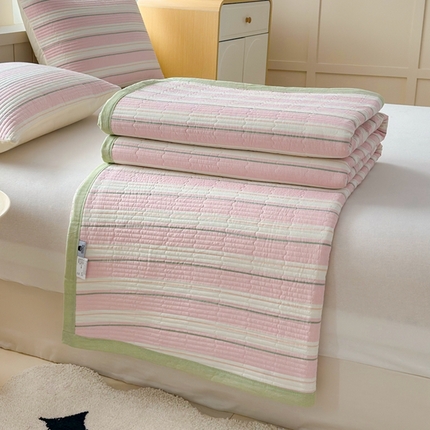 91家纺网 家纺一手货源 找家纺 （总）梦精灵家纺 2025新款全棉纯棉色织水洗棉床盖四件套加大尺寸单被套枕套