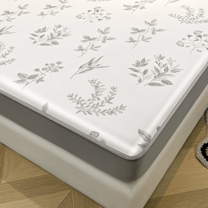 91家纺网 家纺一手货源 找家纺 2025春夏新款独家研发太空层凉感软席冰丝印花凉席床笠款 安禾