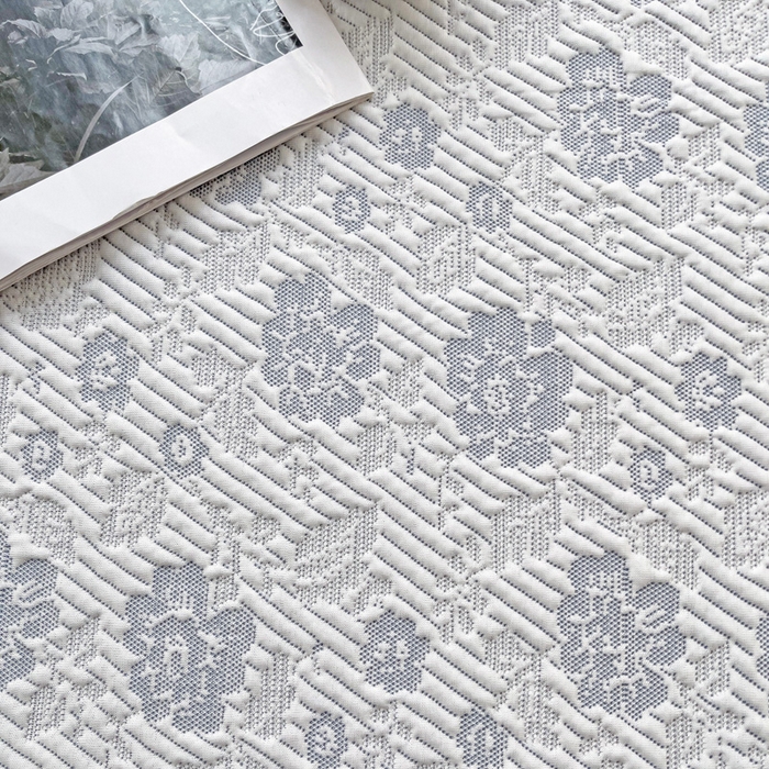 91家纺网 家纺一手货源 找家纺 富馨莱 2025新款A类480克PE凉感凉豆豆凉席三件套和单件平铺款 玫瑰花园-灰