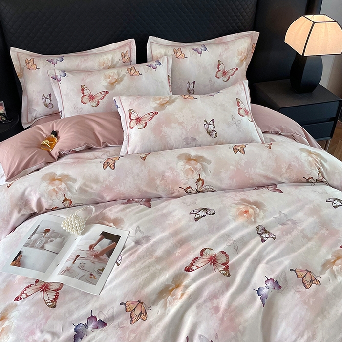 91家纺网 家纺一手货源 找家纺 金纱玉纺家纺 2025新款全棉13376数码印花四件套（礼盒包装）297A1