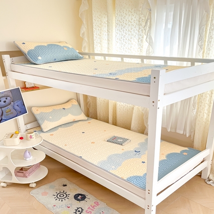 川悦生活 2025新款小阪凉感丝印花凉席-学生床 海盐星空