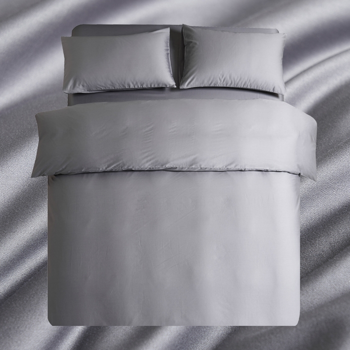 91家纺网 家纺一手货源 找家纺 暖芯家纺 2025新款60S黑标全棉四件套 远山灰