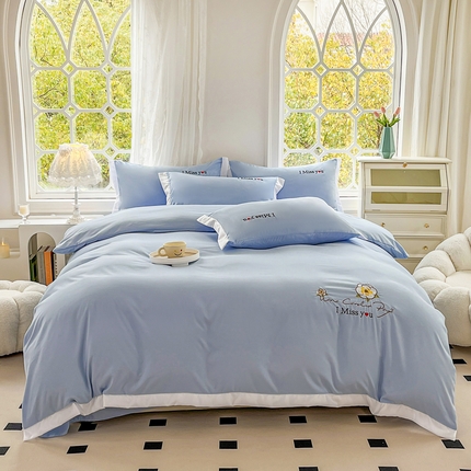 91家纺网 家纺一手货源 找家纺 （总）迪拜家纺 2025新款水洗棉绣花四件套