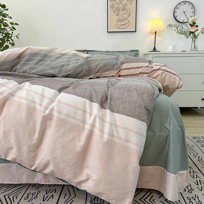 91家纺网 家纺一手货源 找家纺 橙艺 2025新款春夏铂金全棉四件套第二波 凝翠