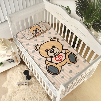 91家纺网 家纺一手货源 找家纺 （总）沁童儿童用品店 2025新款儿童冰豆豆凉席两件套