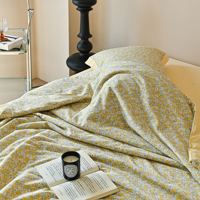 91家纺网 家纺一手货源 找家纺 佳居缘 2025新款天丝棉大豆印花夏被四件套 黛西