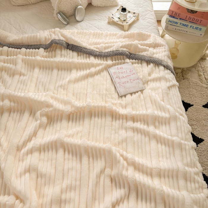 91家纺网 家纺一手货源 找家纺 （总）潮邦创意家居2025新款云朵绒灰边舒绵云朵毯