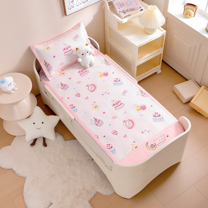 91家纺网 家纺一手货源 找家纺 （总）宝贝优选 2025新款宝贝优选儿童7A抗菌高密绣花冰丝席