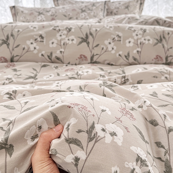 91家纺网 家纺一手货源 找家纺 锦罗绣 2025新款全棉13376印花套件单品单被套 浮春绘