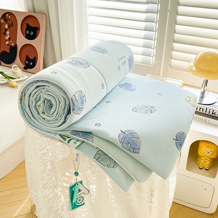 91家纺网 家纺一手货源 找家纺 （总）好梦来家纺（原锦茂家纺） 2025年新款A类数码印花纯色夏凉被凉感丝数夏被冰淇淋夏被空调被西瓜被真丝天丝