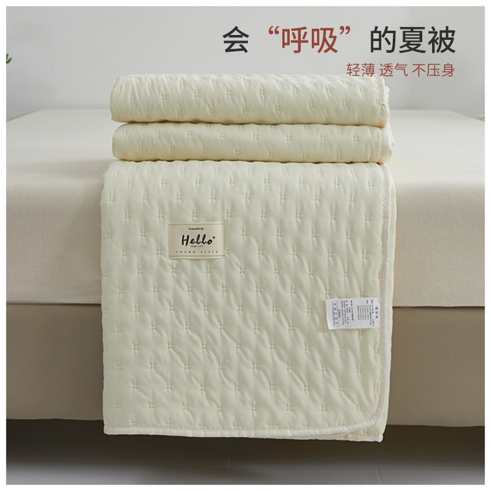 91家纺网 家纺一手货源 找家纺 （总）81号家纺 2025新款亲肤超声波压花夏被纯色夏凉被空调被