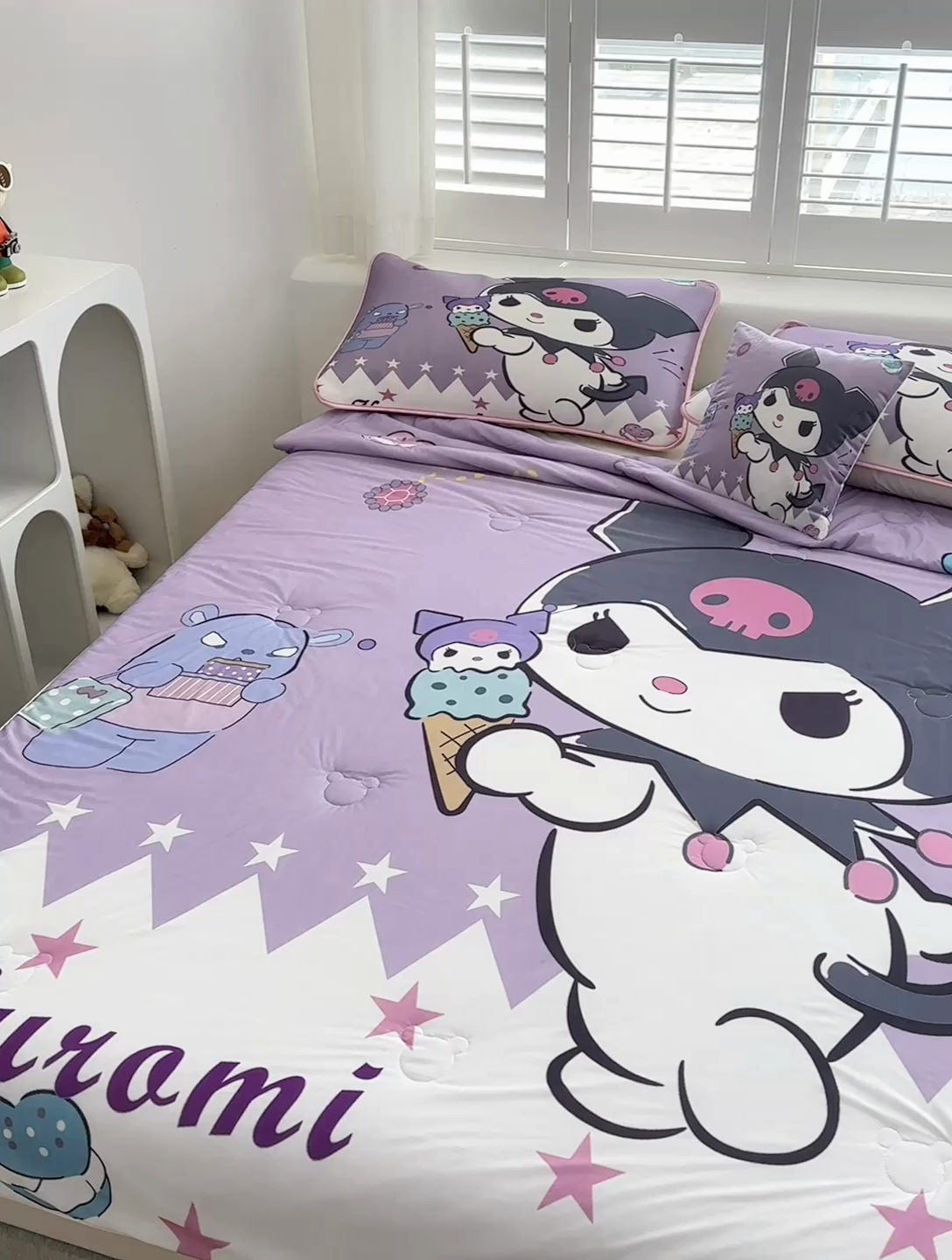 91家纺网 家纺一手货源 找家纺 ds生活馆 2025新款A类大版卡通凉感丝夏被 冰激凌库洛米