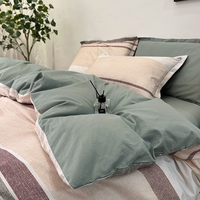 91家纺网 家纺一手货源 找家纺 橙艺 2025新款春夏铂金全棉四件套第二波 凝翠