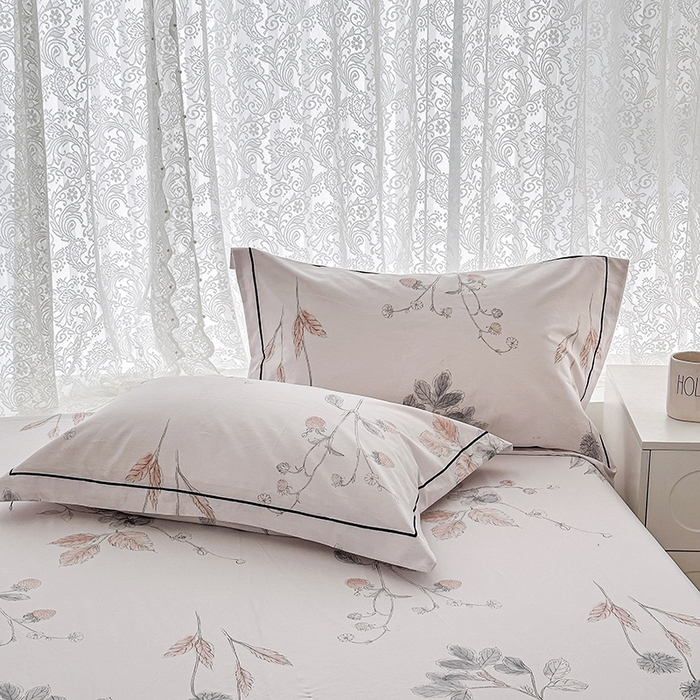 91家纺网 家纺一手货源 找家纺 锦罗绣 2025新款全棉13376印花套件单品单被套 小思绪-粉