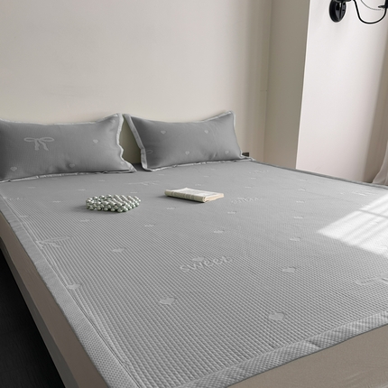 2025新款夏季3D清凉感纯色凉豆豆系列凉席床笠 灰色