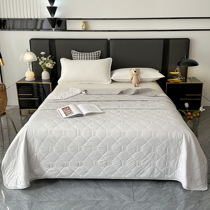 爱洛家纺 2025新款A类凉感丝夏被被子被芯 浅灰