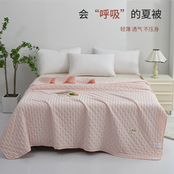 91家纺网 家纺一手货源 找家纺 （总）81号家纺 2025新款亲肤超声波压花夏被纯色夏凉被空调被