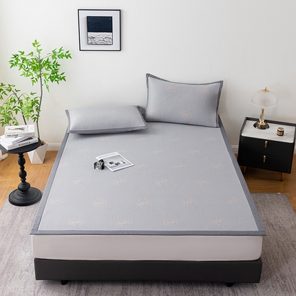 2025新款山茶花系列冰豆豆凉席 山茶花床席款-浅灰