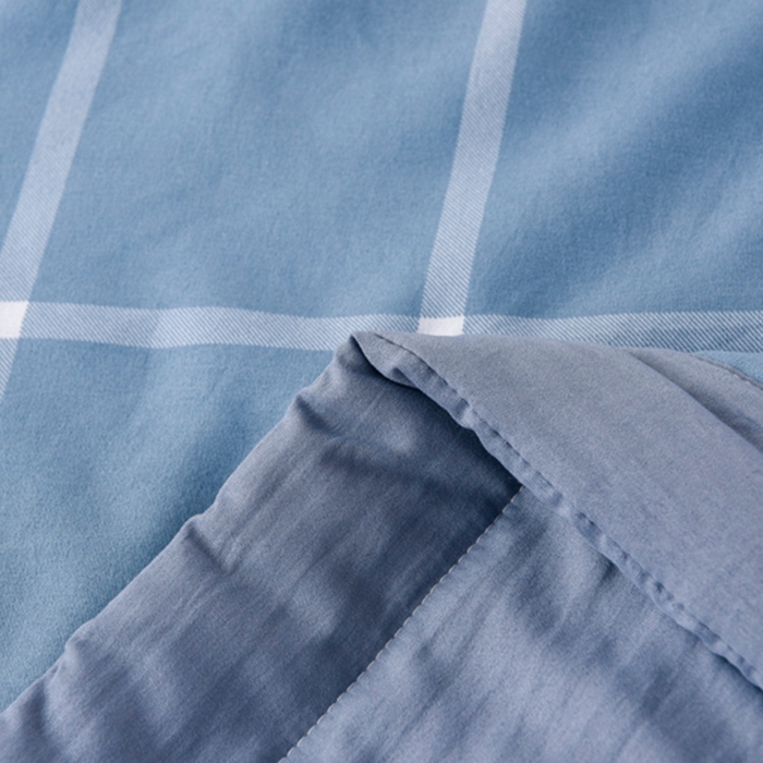 91家纺网 家纺一手货源 找家纺 玉清坊 2025新款色织水洗棉新疆棉花夏被【支持一件代发】 布丁大格