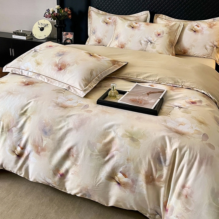 91家纺网 家纺一手货源 找家纺 金纱玉纺家纺 2025新款全棉13376数码印花四件套（礼盒包装） 256A2