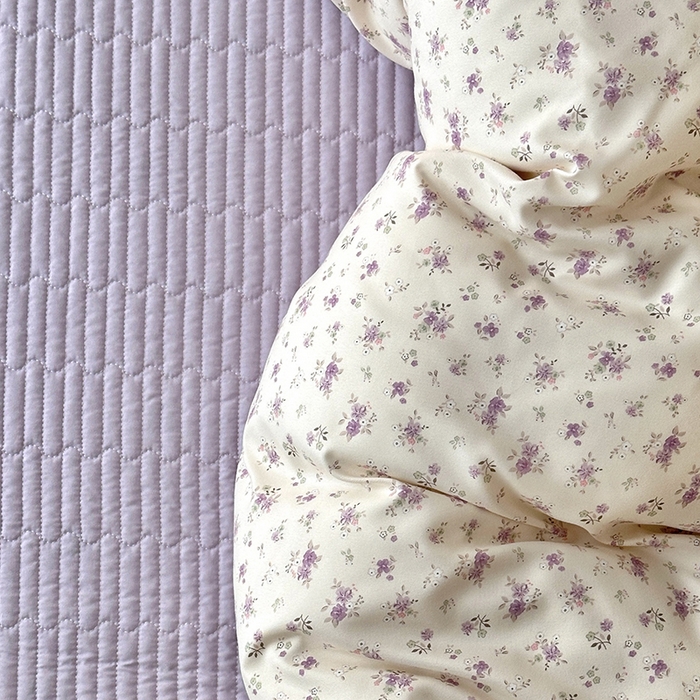 91家纺网 家纺一手货源 找家纺 人人爱 2025新款有氧针织棉双层纱床盖款四件套 雷拉小姐