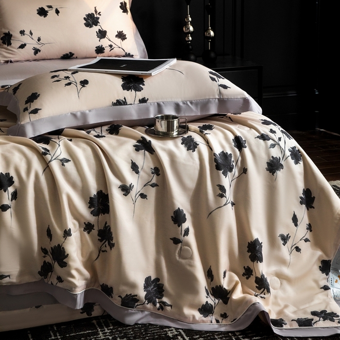 91家纺网 家纺一手货源 找家纺 （总）佳居缘 2025新款天丝数码印花夏被四件套