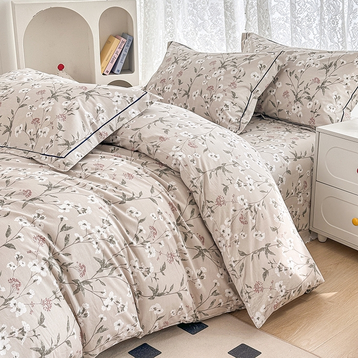 91家纺网 家纺一手货源 找家纺 锦罗绣 2025新款全棉13376印花套件单品 浮春绘