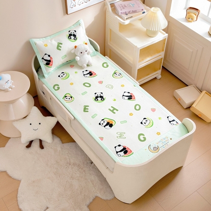 91家纺网 家纺一手货源 找家纺 （总）宝贝优选 2025新款宝贝优选儿童7A抗菌高密绣花冰丝席