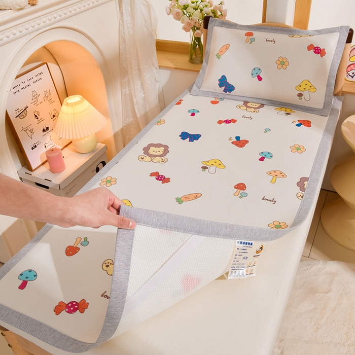 91家纺网 家纺一手货源 找家纺 宝贝优选 2025新款宝贝优选新款-7A抗菌冰藤软席 蘑菇狮子