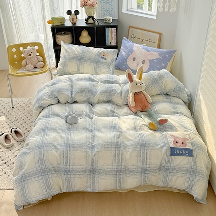 91家纺网 家纺一手货源 找家纺 （总）TT.one 塔塔家居 2025新款全棉刺绣双层纱贴布绣四件套