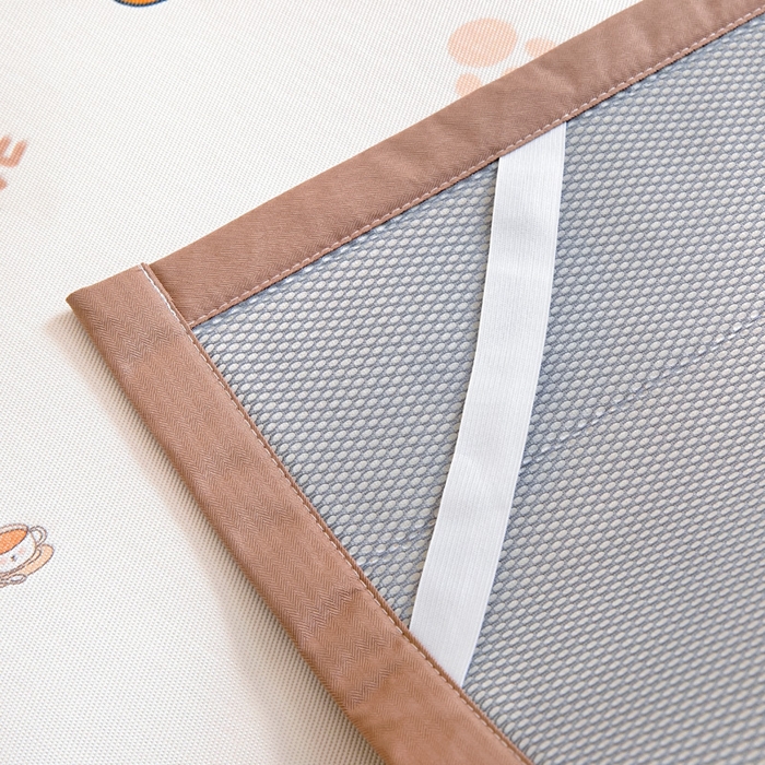 91家纺网 家纺一手货源 找家纺 宝贝优选 2025新款宝贝优选儿童7A抗菌高密绣花冰丝席 大眼萌宠