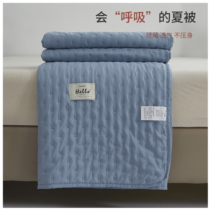 91家纺网 家纺一手货源 找家纺 （总）81号家纺 2025新款亲肤超声波压花夏被纯色夏凉被空调被