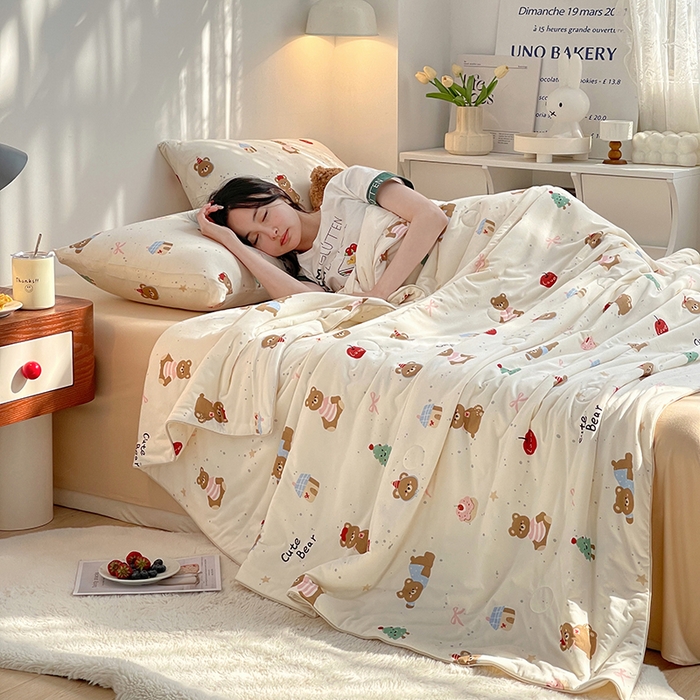 91家纺网 家纺一手货源 找家纺 （总）简爱 2025新款A类针织棉大豆纤维夏被