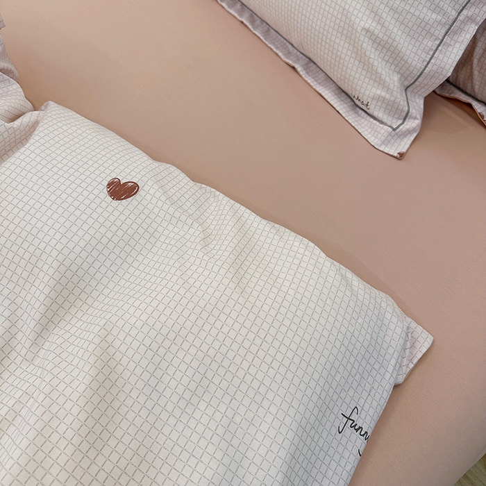 91家纺网 家纺一手货源 找家纺 橙艺 2025新款春夏铂金全棉四件套第二波 微光-粉