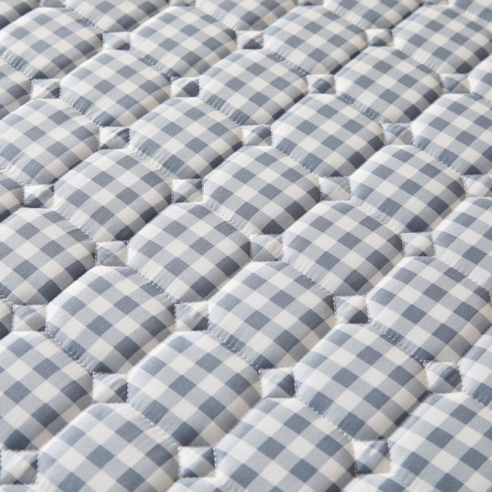 91家纺网 家纺一手货源 找家纺 迪乐妮 2025新款双面可用抑菌冰丝床褥爬爬垫-大床图 经典格