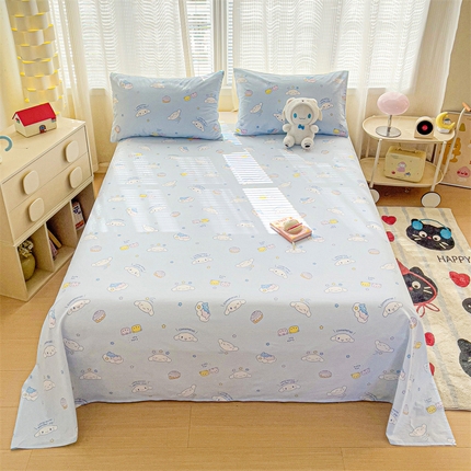 91家纺网 家纺一手货源 找家纺 （总）名兮家居 2025新款全棉纯棉经典小版奥特曼三丽鸥床单【含防伪标】