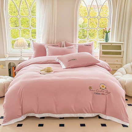 91家纺网 家纺一手货源 找家纺 （总）迪拜家纺 2025新款水洗棉绣花四件套