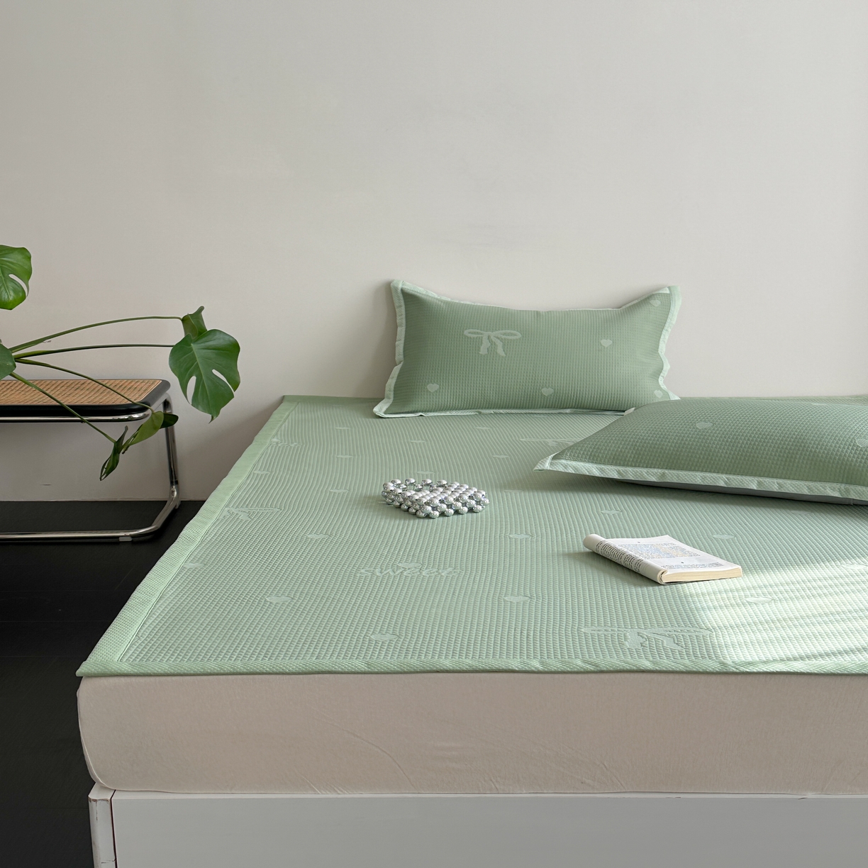 91家纺网 家纺一手货源 找家纺 （总）2025新款夏季3D清凉感纯色凉豆豆系列凉席床笠