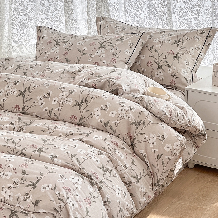 91家纺网 家纺一手货源 找家纺 锦罗绣 2025新款全棉13376印花套件单品单被套 浮春绘